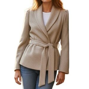 Josephine Blazer 4 Open Tweed Tan Jacket
